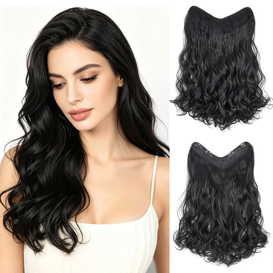 24-Inch Long Wavy Clip-In Hair Extension for Instant Volume