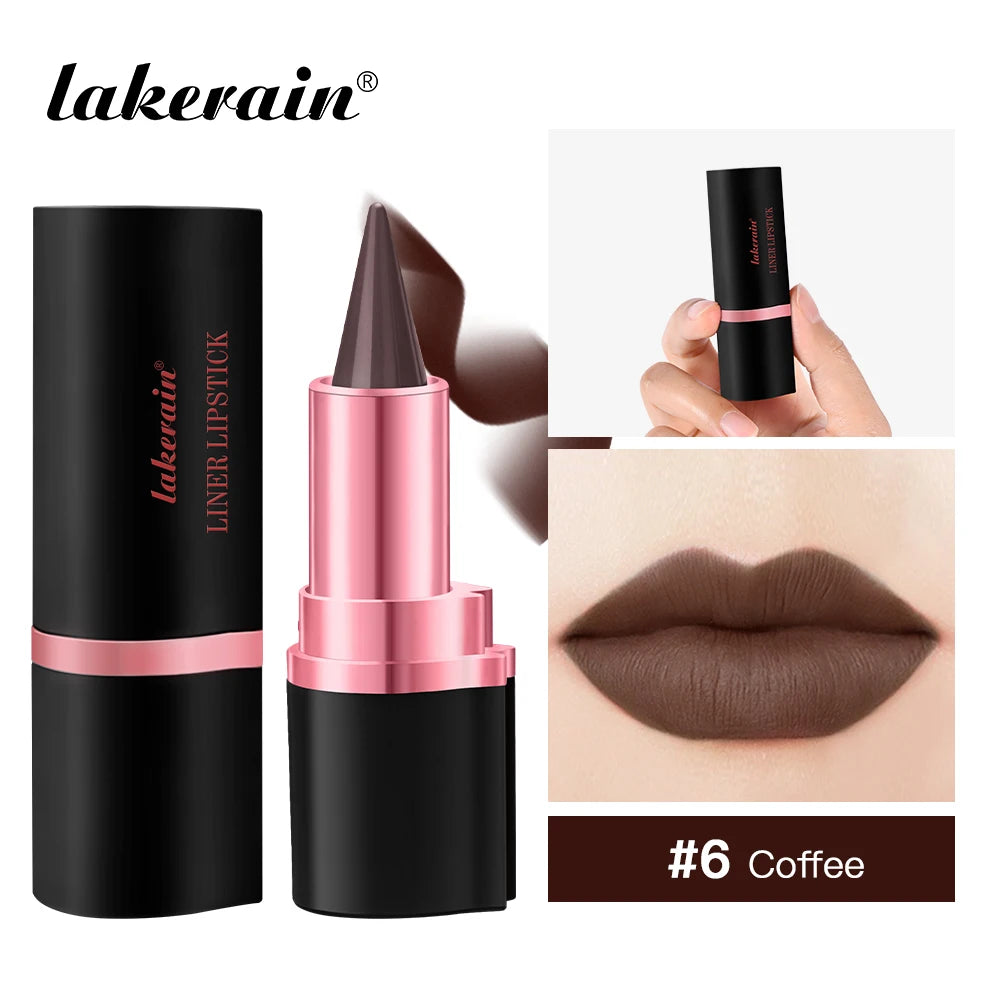 2-in-1 Waterproof Matte Lipstick and Lip Liner Crayon for All-Day Wear - 30