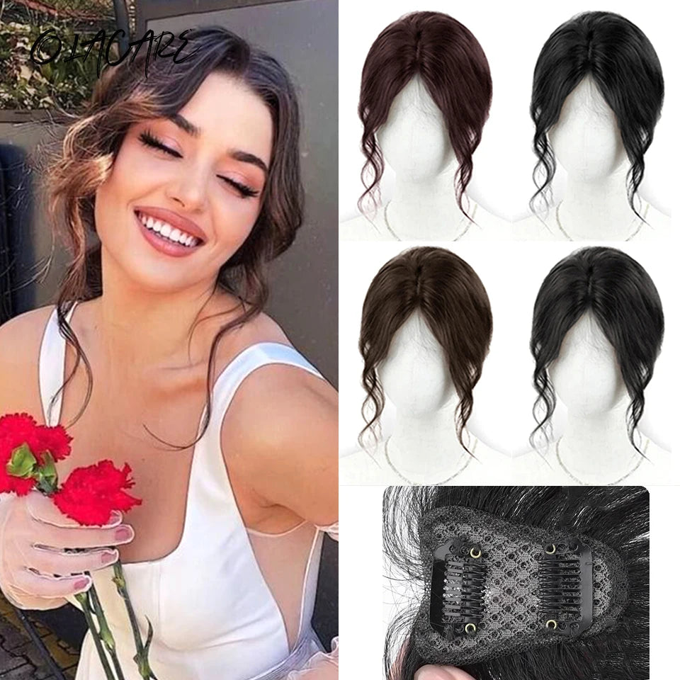 Clip-In Hair Topper for Volume and Natural Fringe