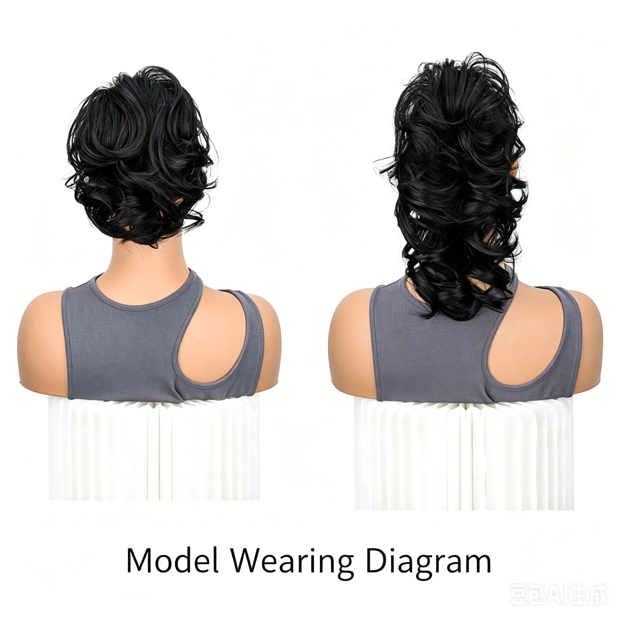 Curly Claw Clip Ponytail Extension for Instant Volume and Hairstyle - 12