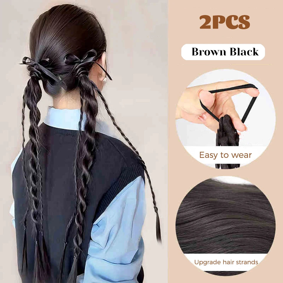 Long Claw Clip-On Braid Ponytail Hair Extension for Daily Styling