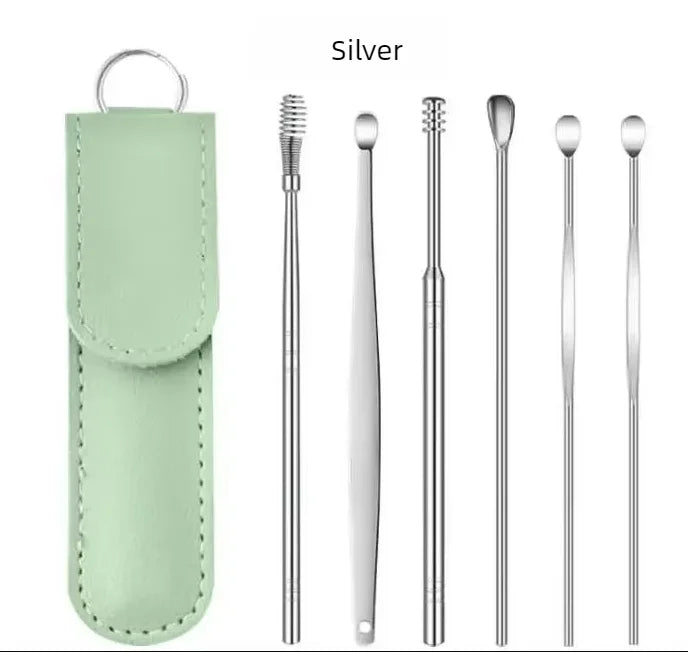 Professional Stainless Steel Ear Wax Removal Cleaning Tool Kit