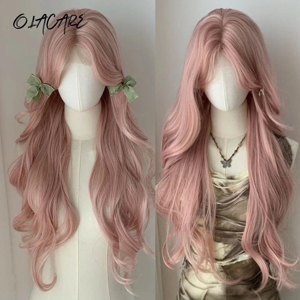 Long Straight Synthetic Wig with Bangs for Cosplay and Parties - 31