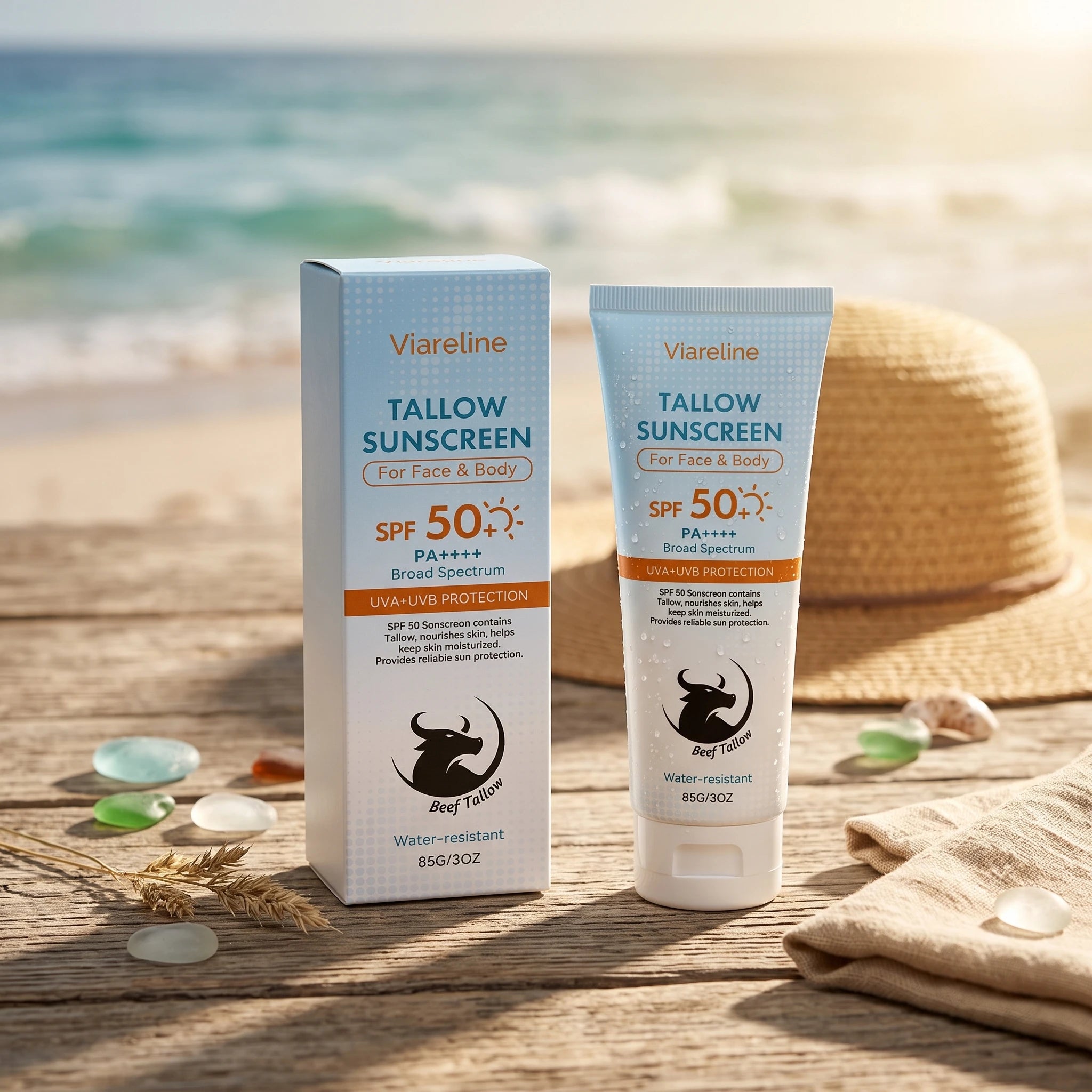 SPF 50 Tallow Sunscreen for Face and Body Hydration and Protection - 3