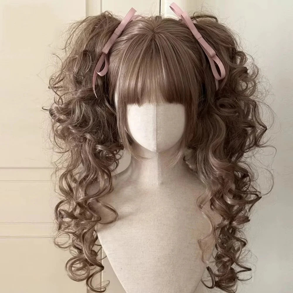 Curly Ponytail Lolita Wig for Cosplay Halloween and Christmas Parties - 18