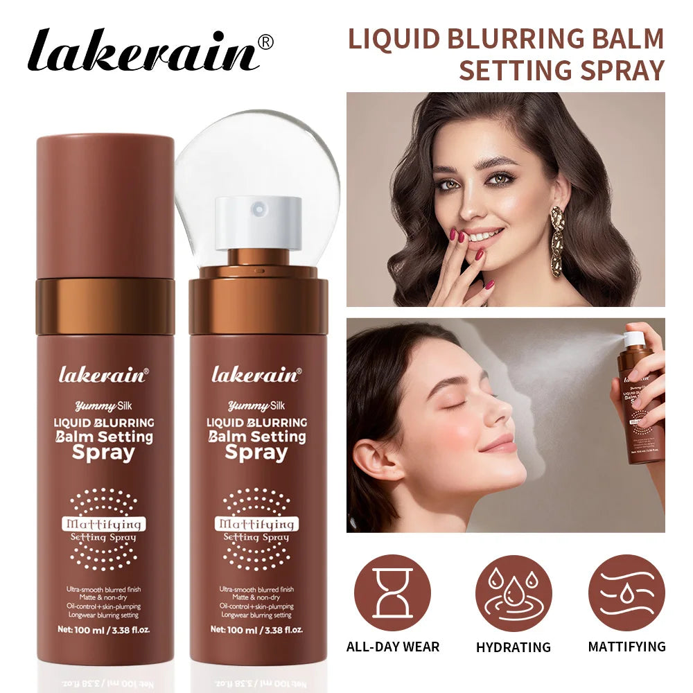 Liquid Blurring Balm Setting Spray for Long-Lasting Matte Makeup Finish - 1