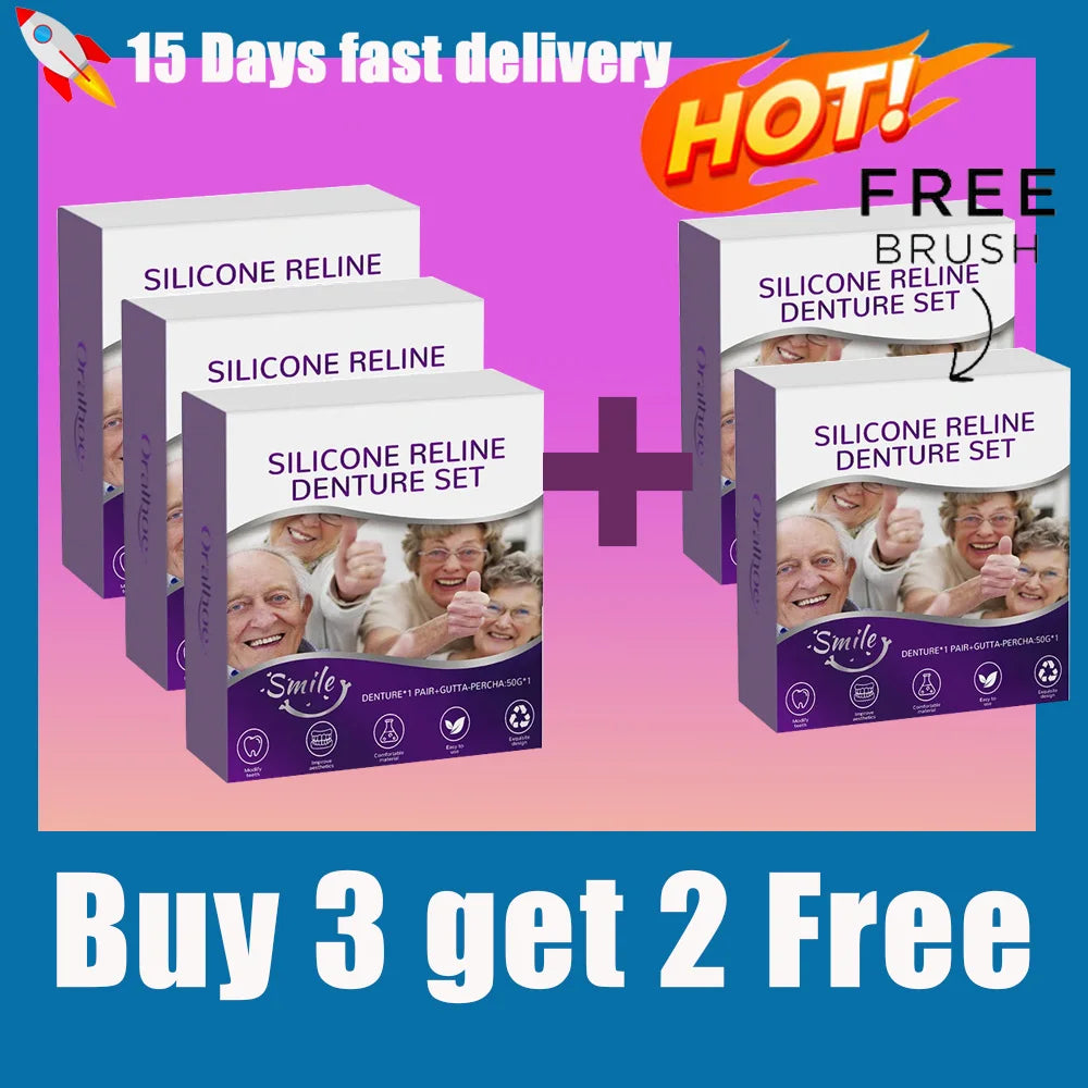 Professional Silicone Denture Reline and Comfort Fit Kit - 10