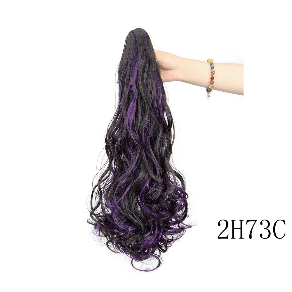 18-Inch Curly Claw Clip Ponytail Hair Extension
