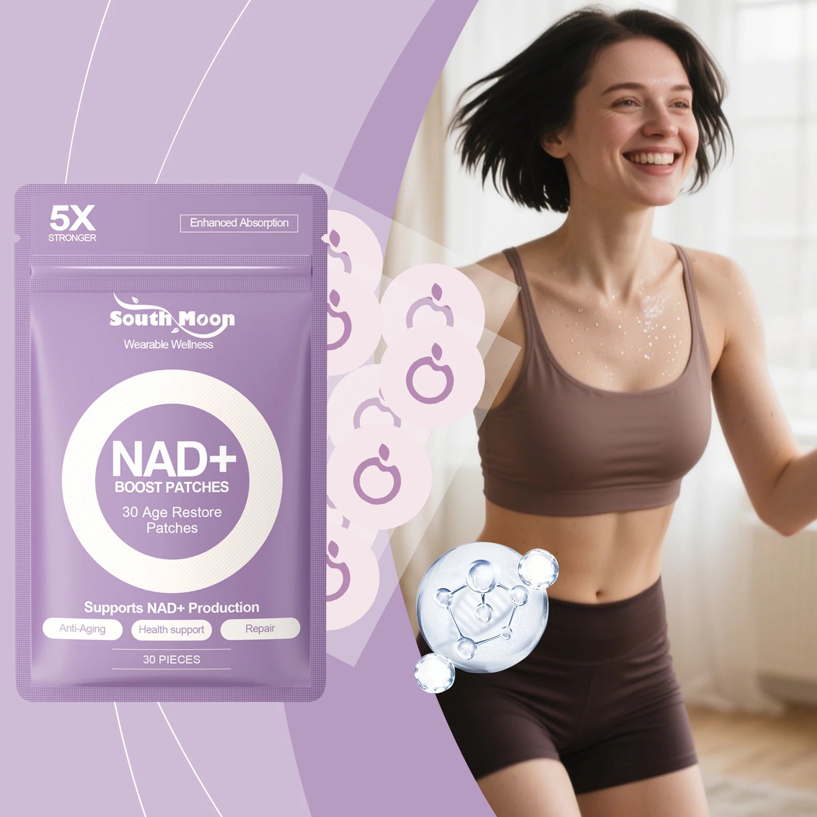 NAD+ Boost Age Restore Patches for Daily Health and Wellness Support - 4
