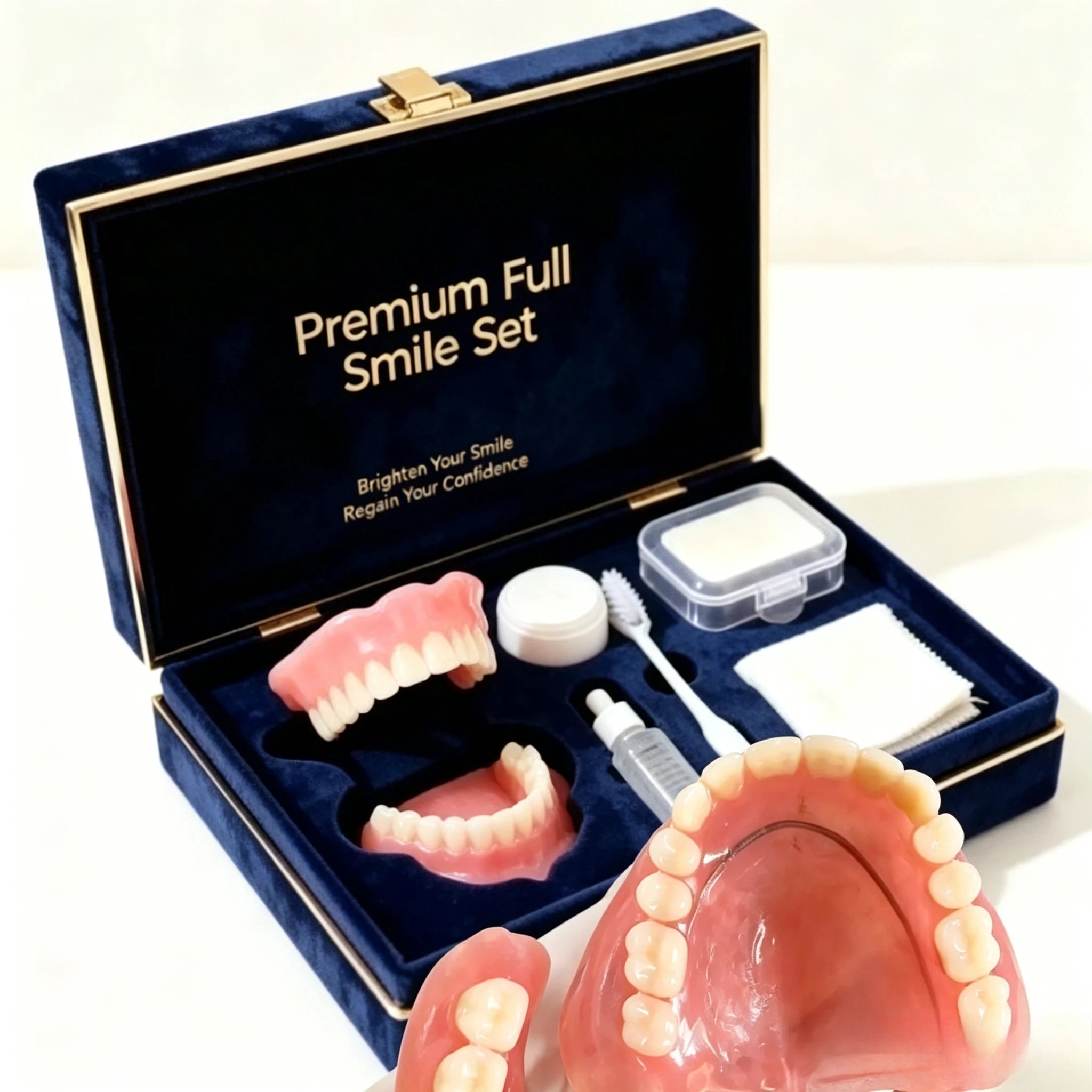 Comfortable Silicone Full Mouth False Teeth Smile Set for Daily Use - 1