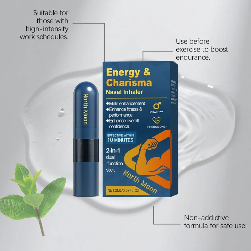 Refreshing Energy and Charisma Nasal Inhaler for Men