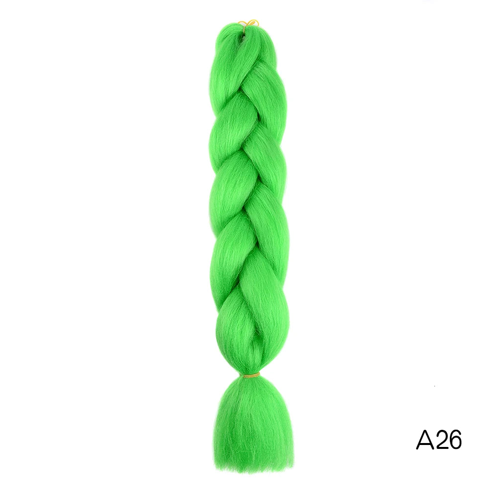 24-Inch Long Synthetic Jumbo Braiding Hair Extensions - 34