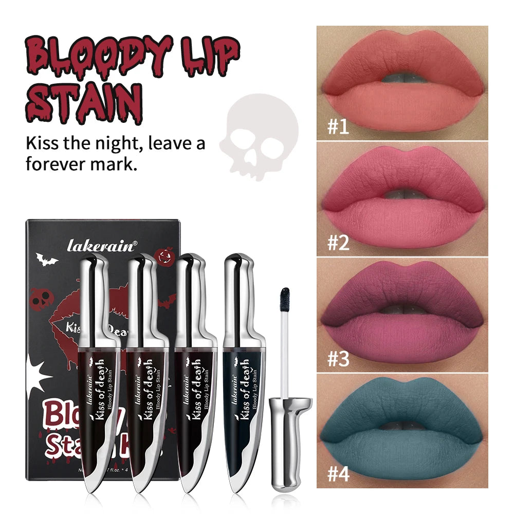 Bloody Lip Stain Set for Gothic Halloween Makeup and Costume Parties - 9