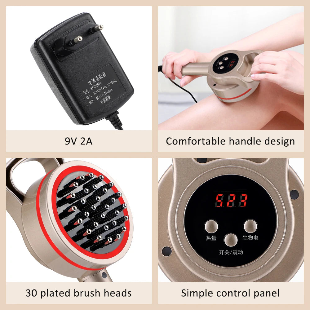 Electric Microcurrent Meridian Body Massager for Cellulite and Relaxation - 6