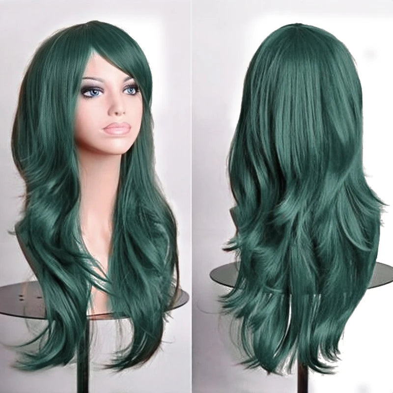 Long Wavy Synthetic Hair Wig for Cosplay and Costume Parties - 22