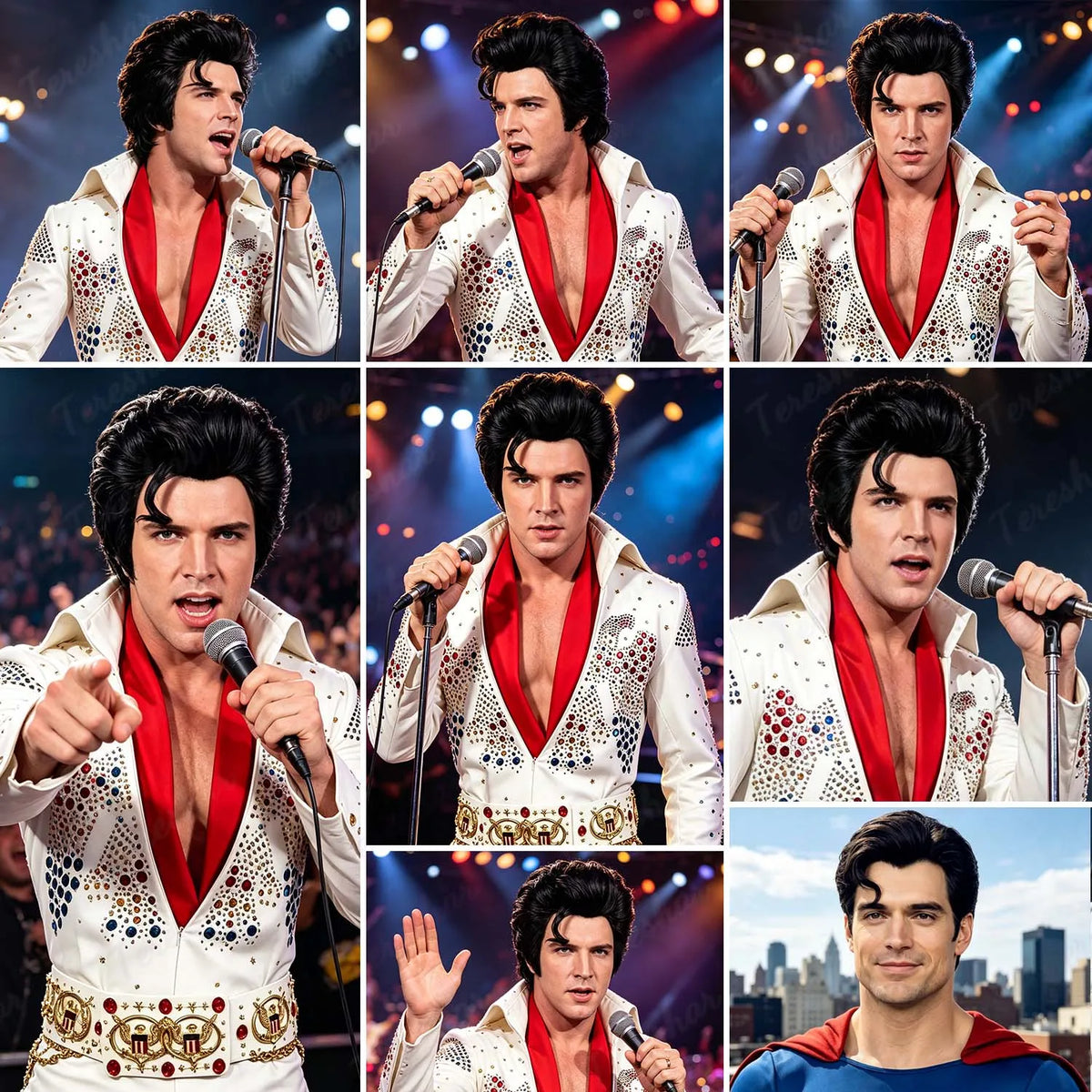 Short Black Rock Star Costume Wig for Men’s Cosplay and Disco Parties