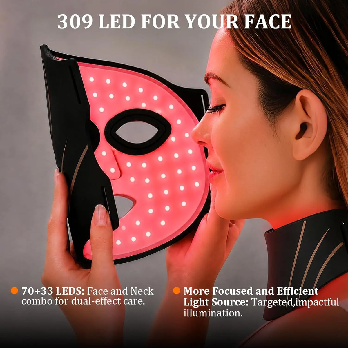 7-Color LED Photon Face and Neck Mask for Skin Rejuvenation and Lifting