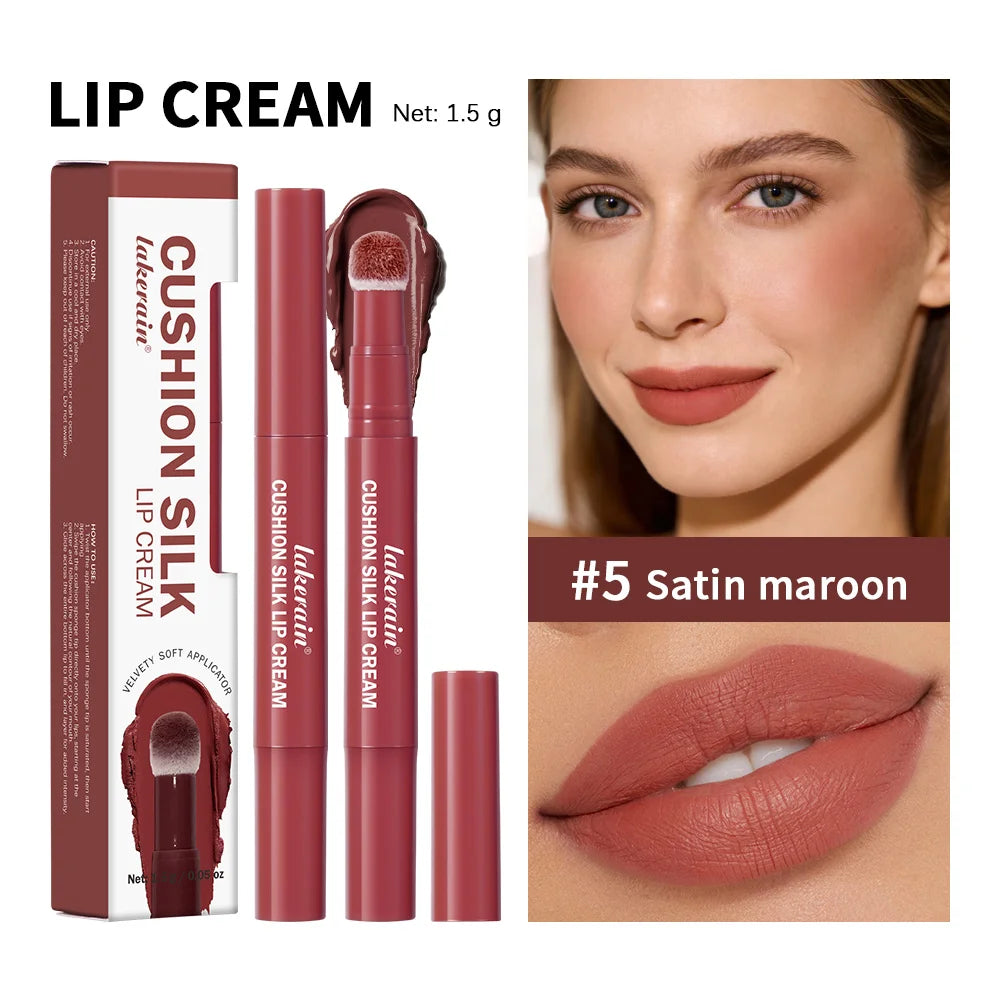Cushion Silk Lip Cream and Blush for Long-Lasting Matte Makeup Finish - 27