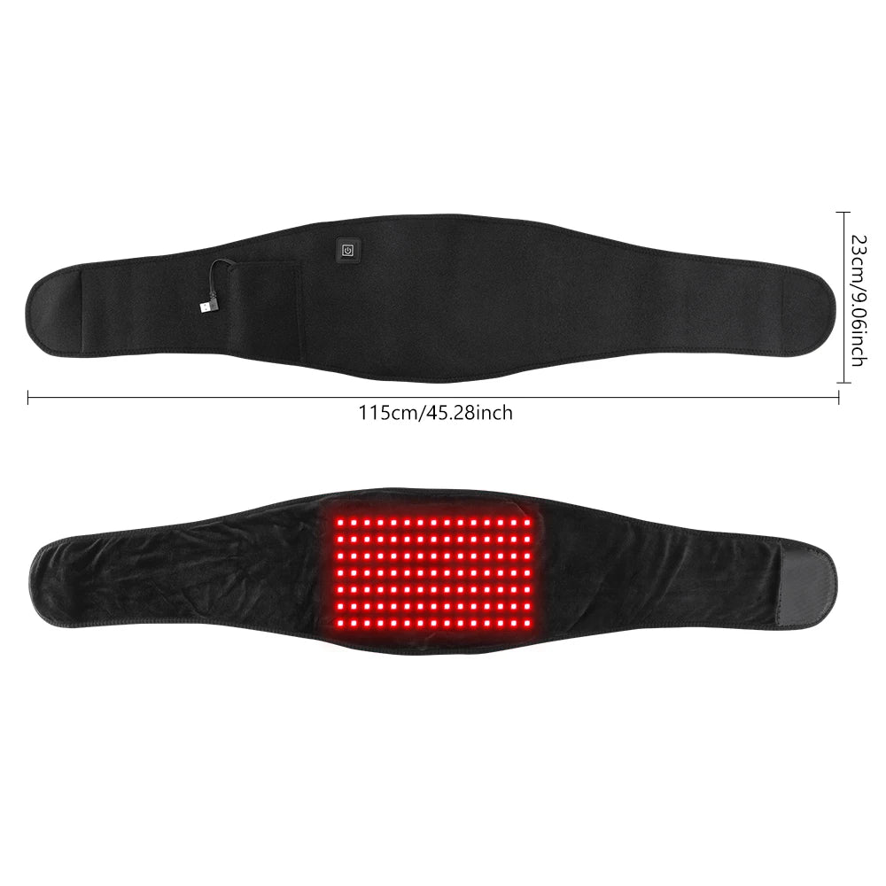 Red Light Therapy Heating Belt for Back Pain and Menstrual Cramp Relief - 16