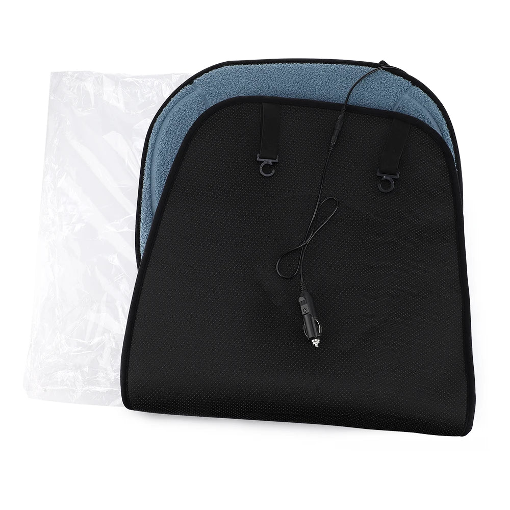 Heated Lambswool Car Seat Cushion for Cold Weather Driving - 16