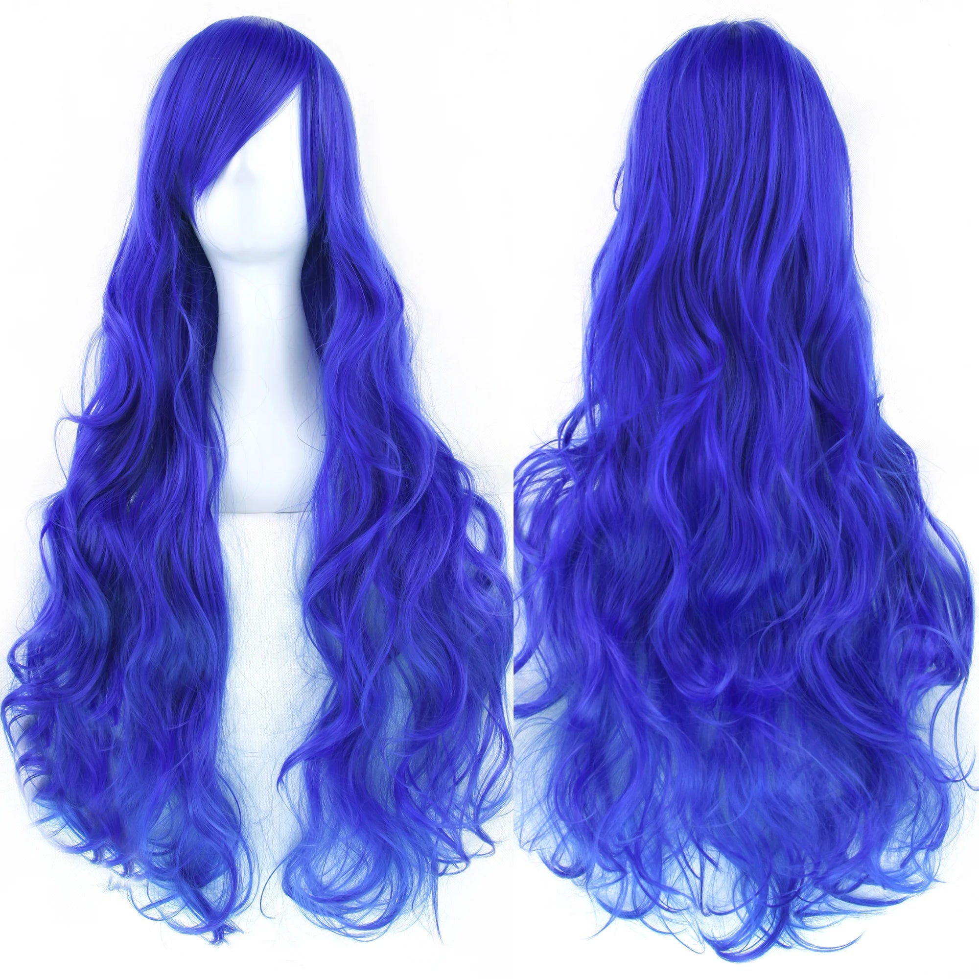 Long Curly Heat-Resistant Synthetic Cosplay Wig for Costume Parties - 41