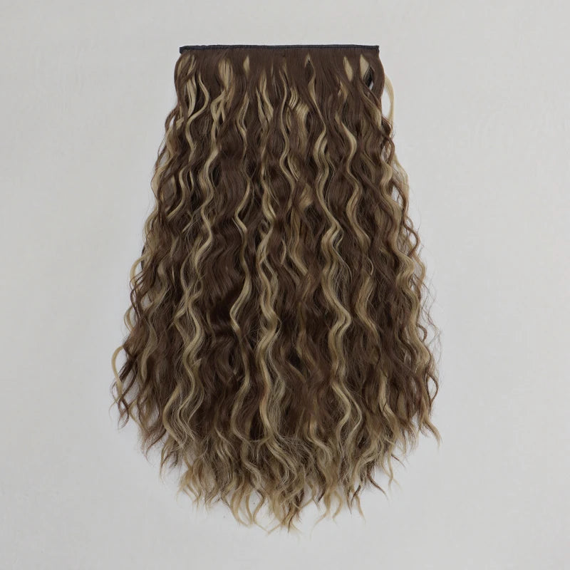 18-Inch Wavy Curly One-Piece Clip-In Hair Extension