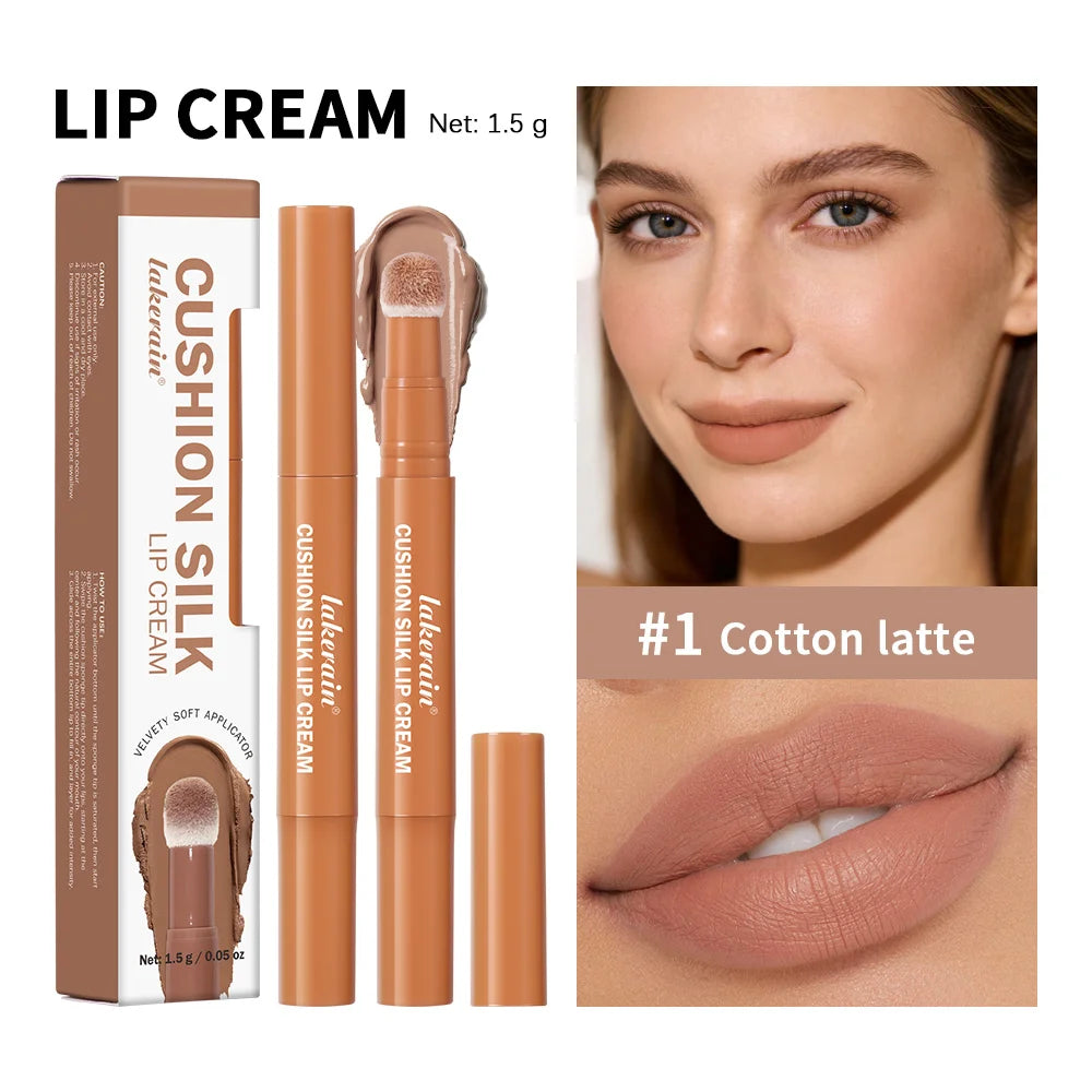 2-in-1 Air Cushion Lip Cream and Blush for Long-Lasting Matte Makeup - 27