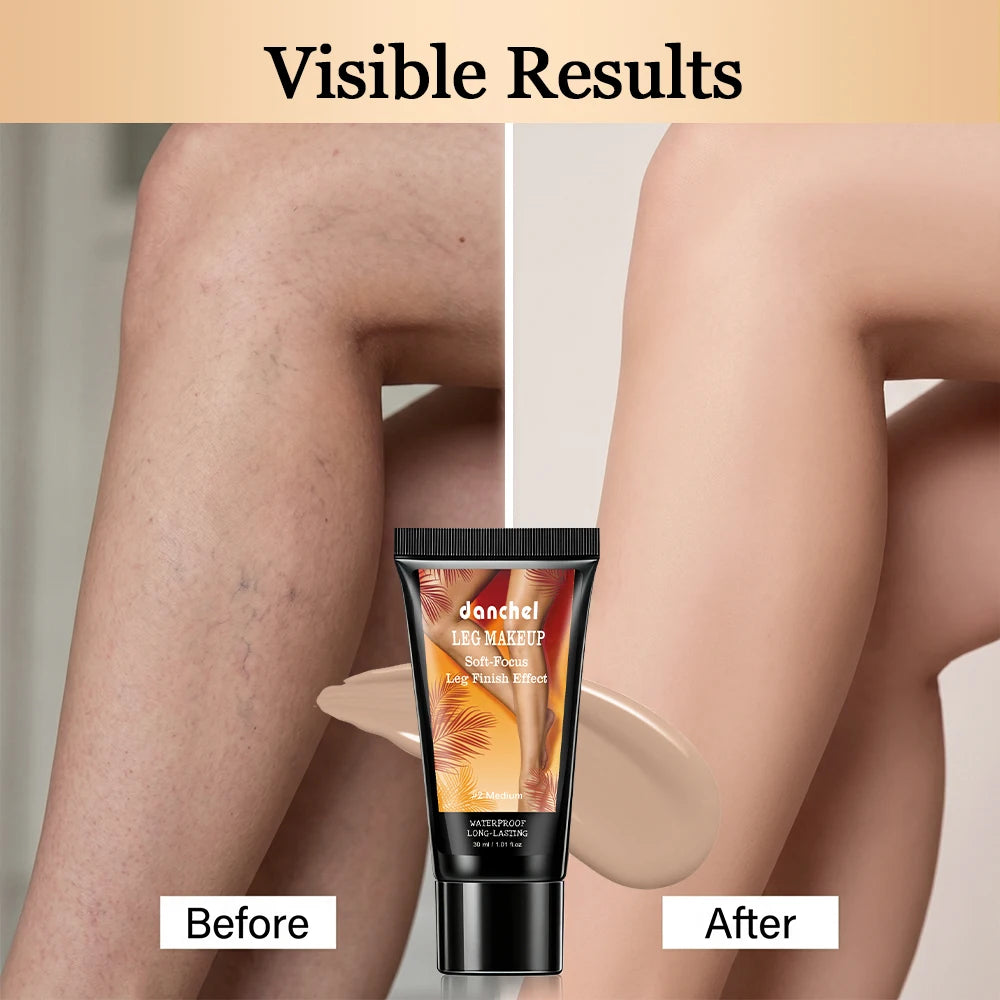 Waterproof Body Foundation for Concealing Scars and Tattoos on Legs