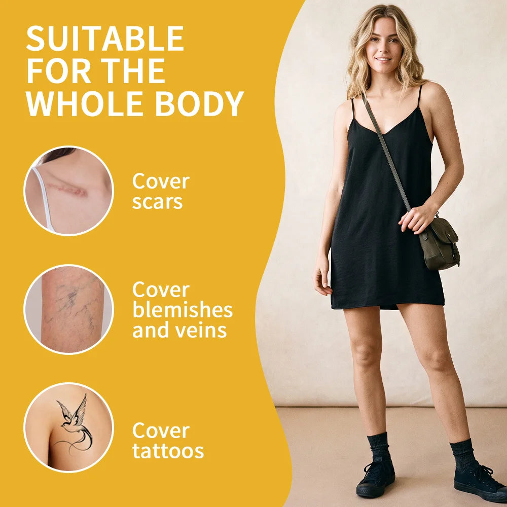 Waterproof Full Coverage Body Concealer for Scars Tattoos and Veins - 4