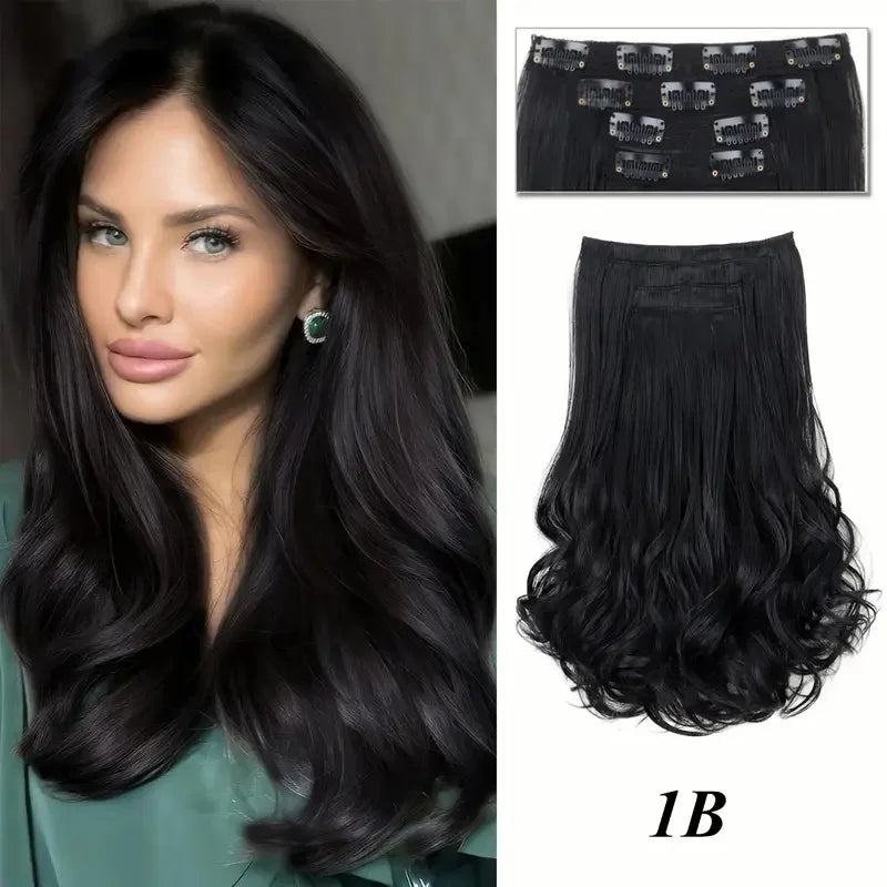 14-Inch Curly Clip-In Hair Extensions for Instant Volume - 16
