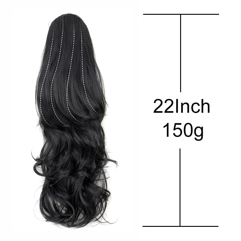 22-Inch Wavy Drawstring Ponytail Extension