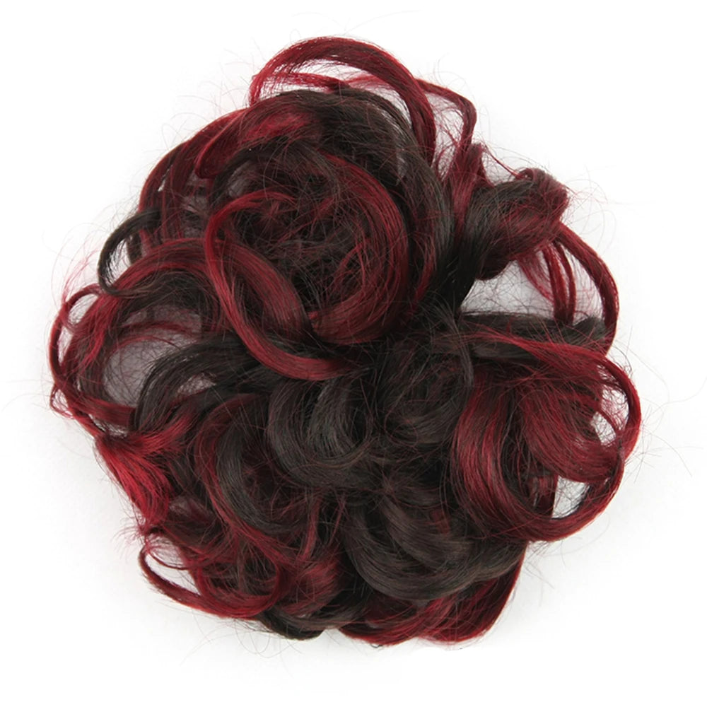 Messy Curly Hair Bun Scrunchie for Instant Volume and Elegant Updos