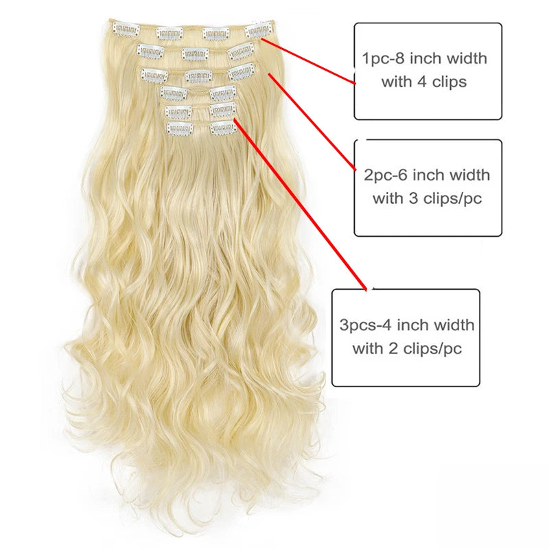 18-Inch Curly Clip-In Hair Extensions for Instant Volume - 5