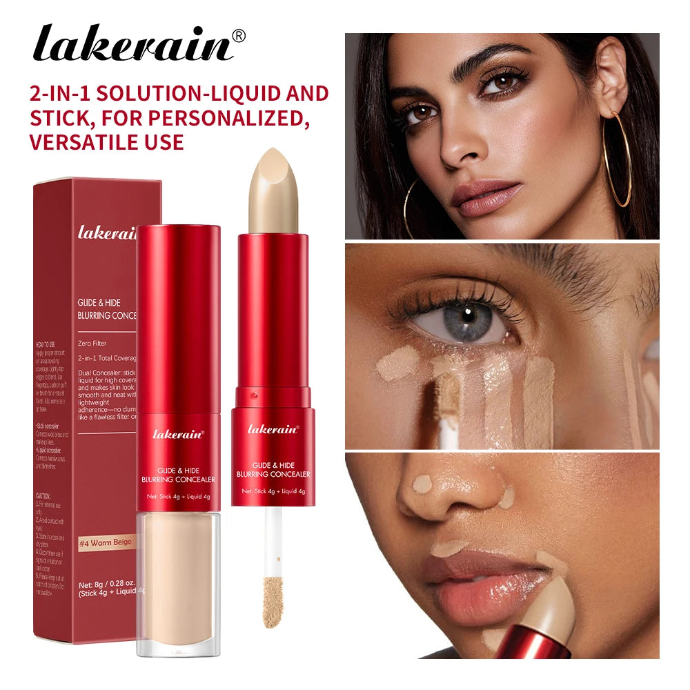 2-in-1 Blurring Concealer and Liquid Foundation for Flawless Full Coverage - 1