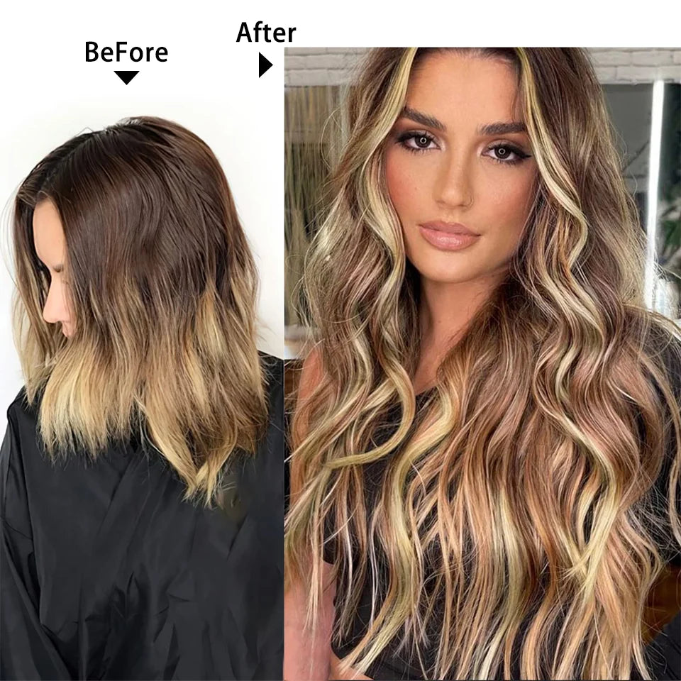 12-Inch Wavy Clip-In Hair Extensions for Daily Volume