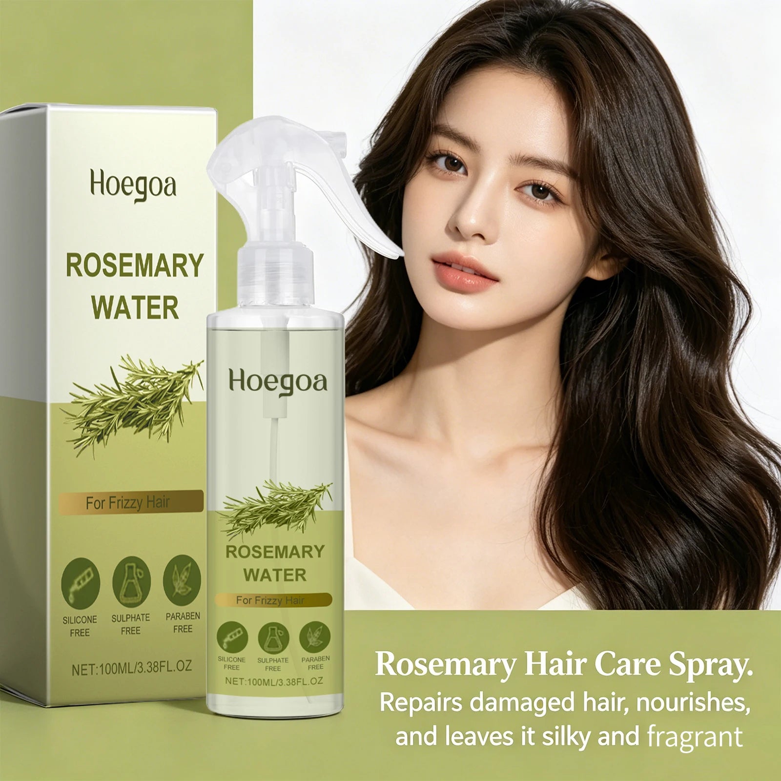 Rosemary Hair Strengthening Spray for Frizzy Hair and Scalp Nourishment - 4