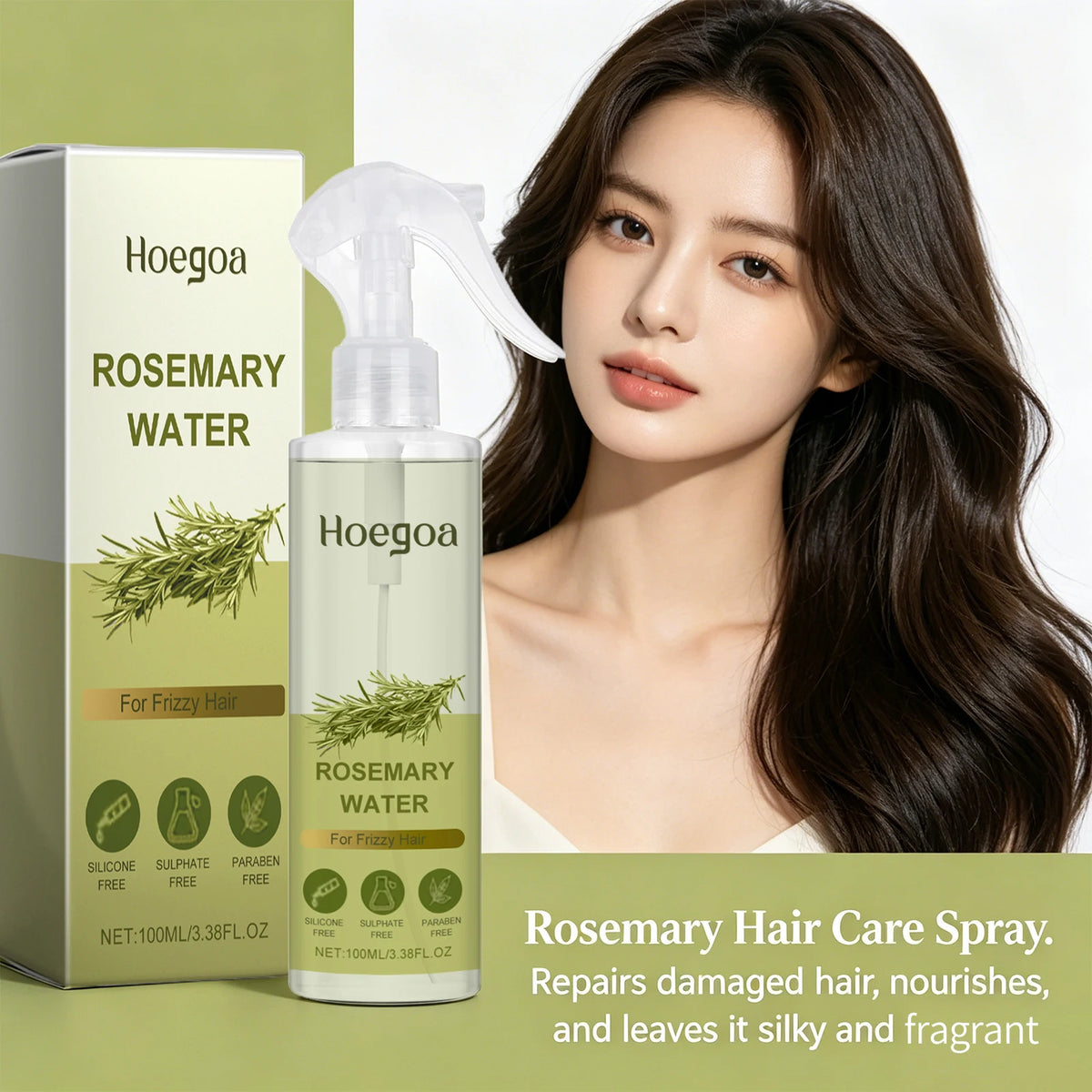 Rosemary Hair Strengthening Spray for Frizzy Hair and Scalp Nourishment