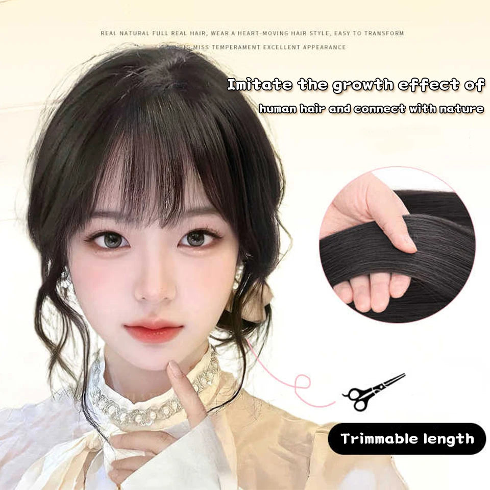 Clip In Air Bangs for Natural Hair Volumizing and Face Framing