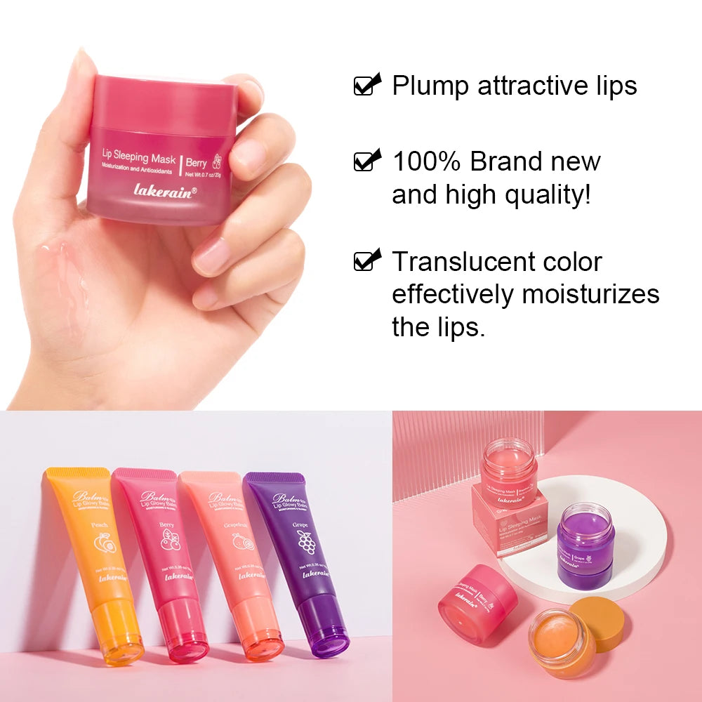 Hydrating Lip Repair Balm and Overnight Recovery Sleeping Mask Set