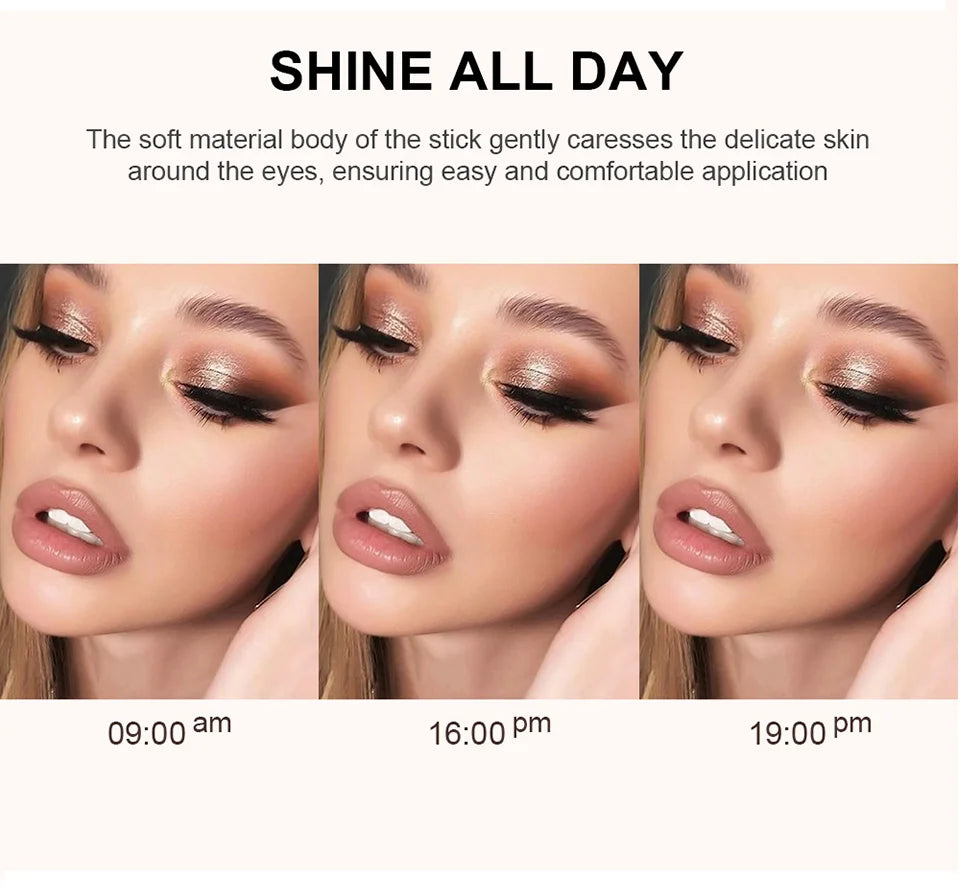 Waterproof Shimmer Eyeshadow Stick for Radiant Eye Brightening - 11