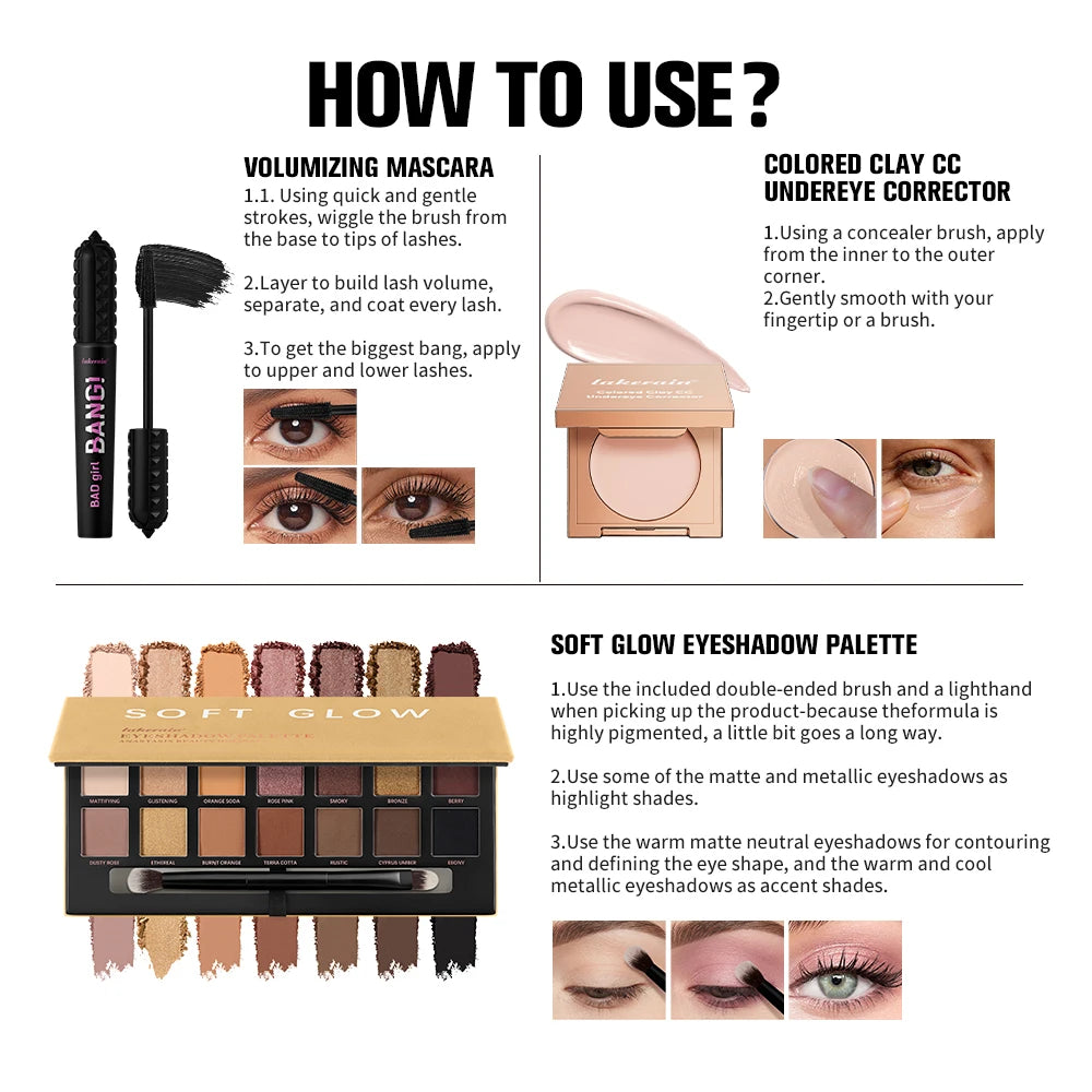 3-Piece Eye Makeup Kit for Flawless Coverage and Defined Lashes - 6