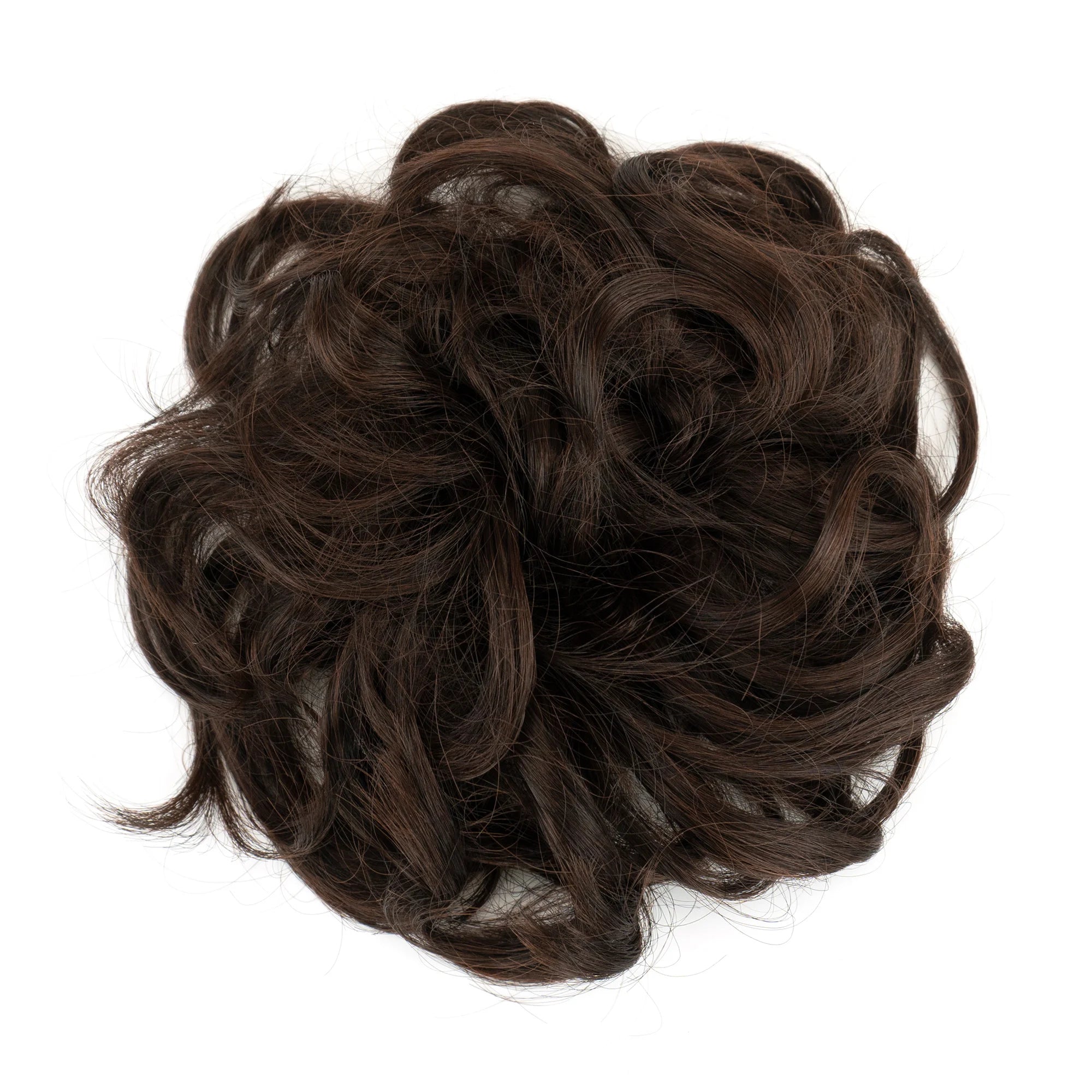 Messy Curly Hair Bun Scrunchie for Instant Volume and Elegant Updos - 30