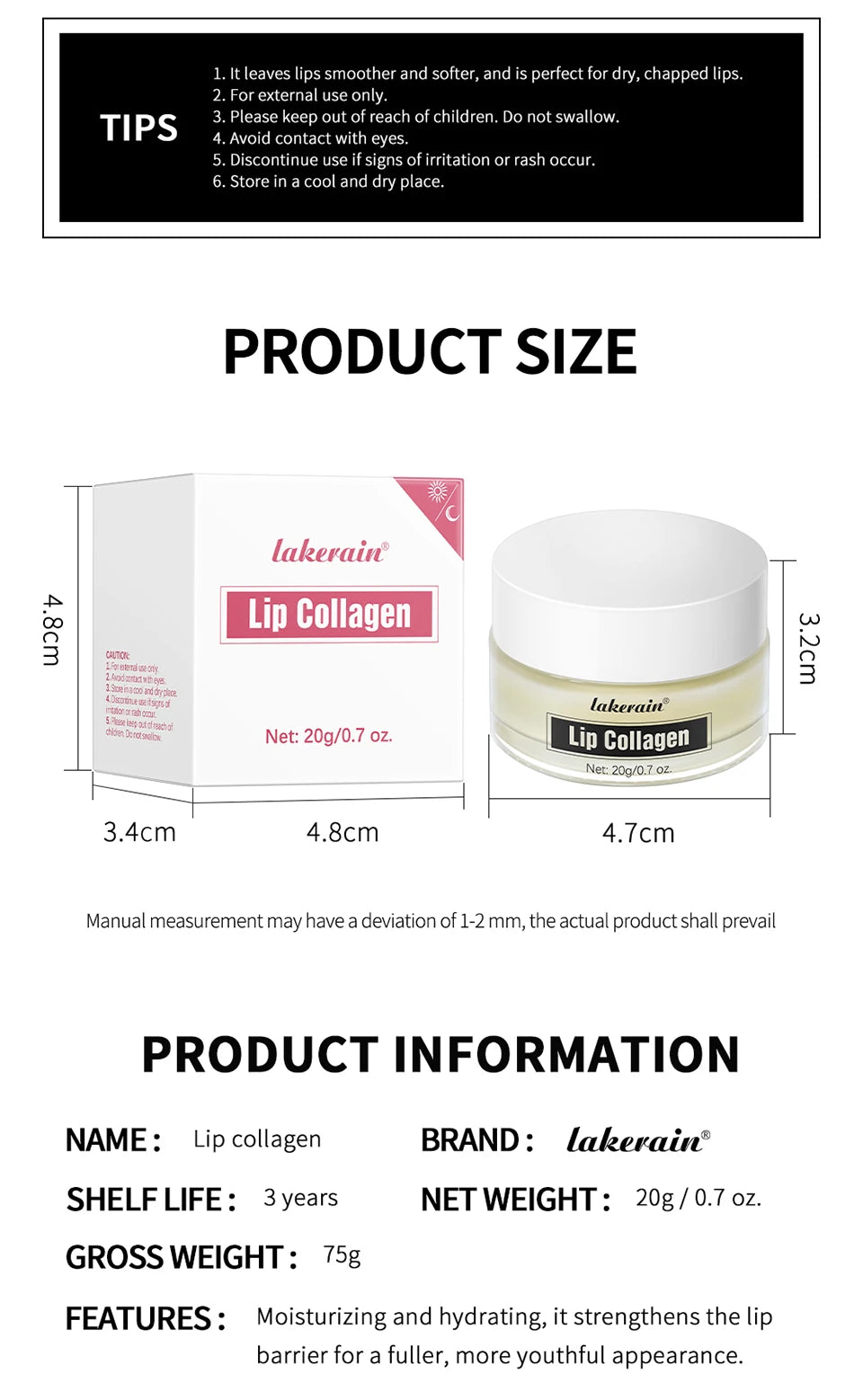 Collagen Infused Moisturizing Lip Repair Mask for Dry and Cracked Lips - 16