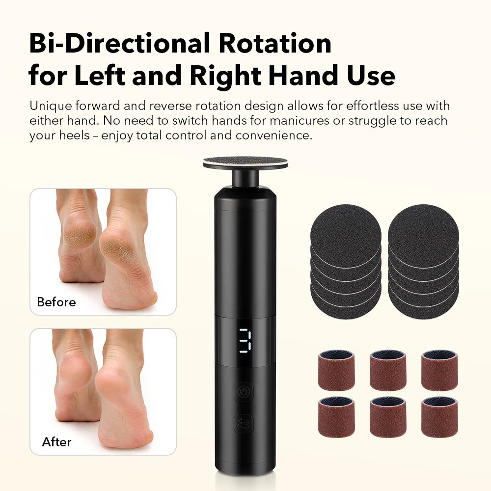 Rechargeable Electric Callus Remover and Pedicure Tool for Smooth Heels
