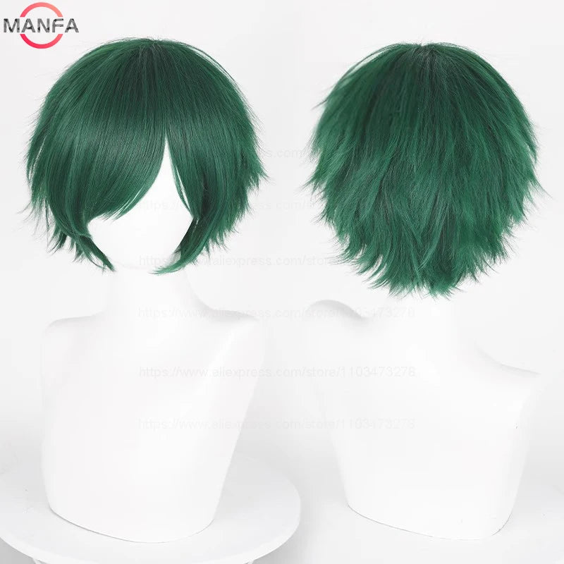 30cm Short Straight Cosplay Wig for Men and Women - 23