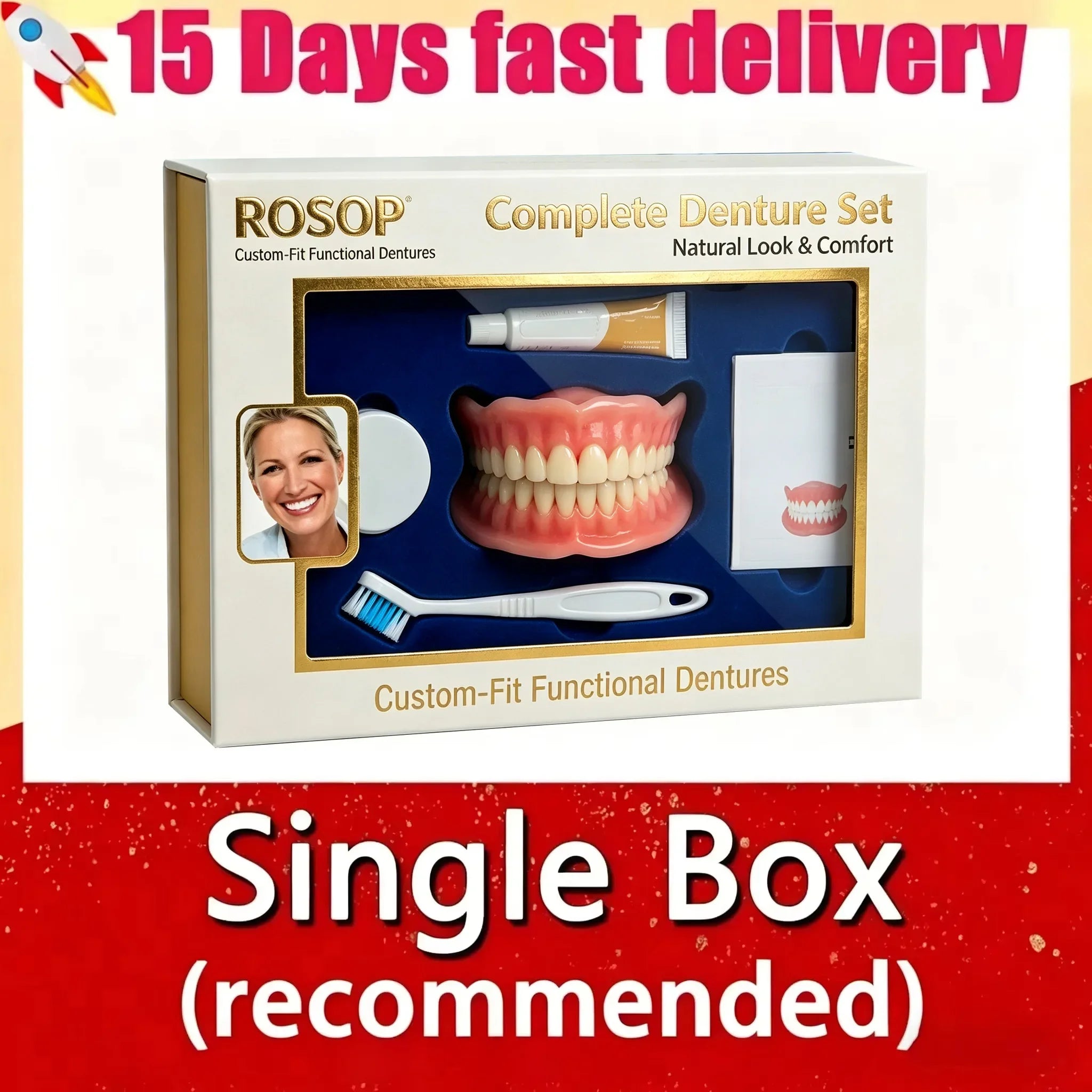 Comfort Fit Cosmetic Smile Teeth for Instant Natural Looking Coverage - 13