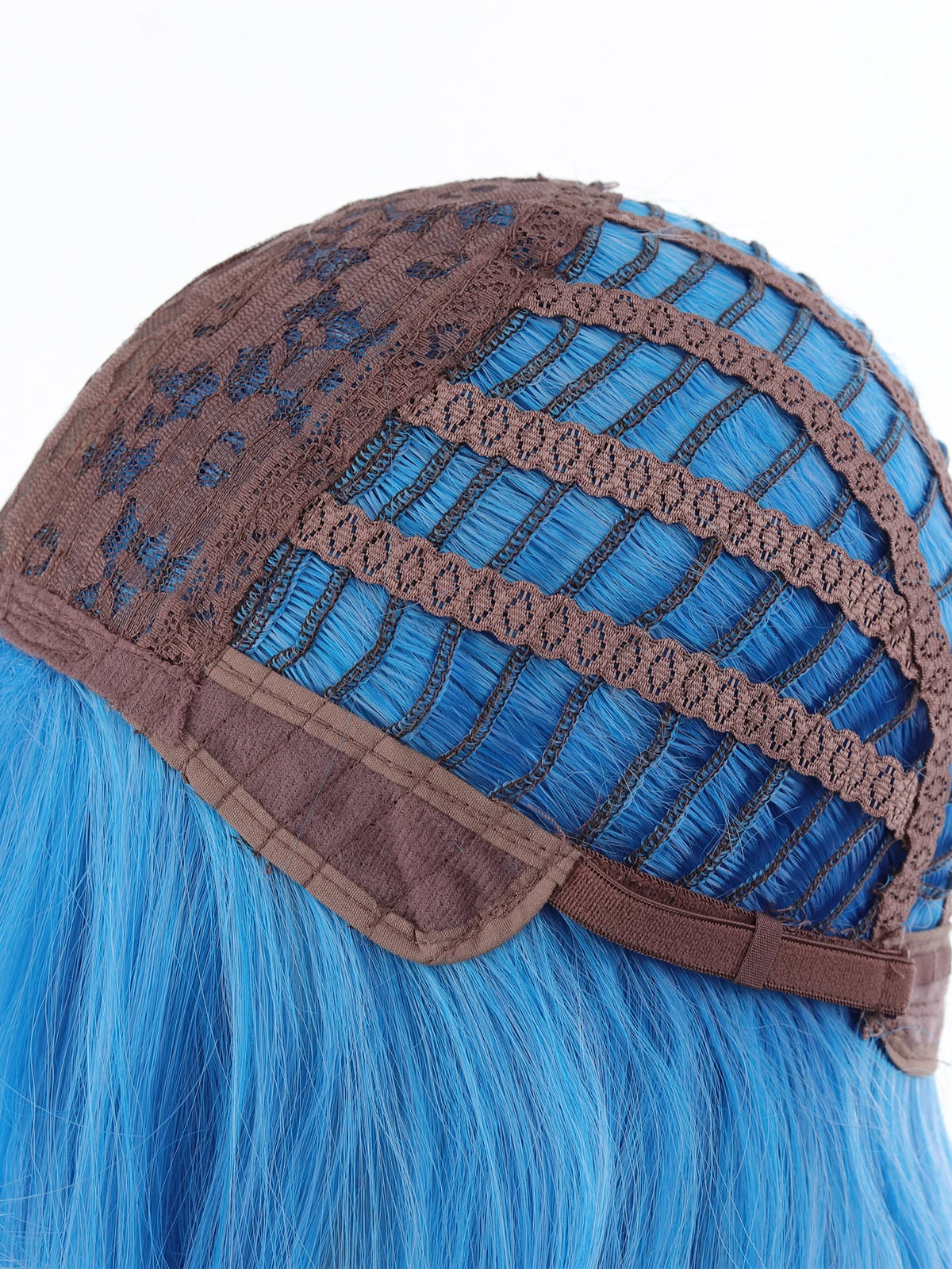 Long Blue Synthetic Wig for Cosplay and Parties