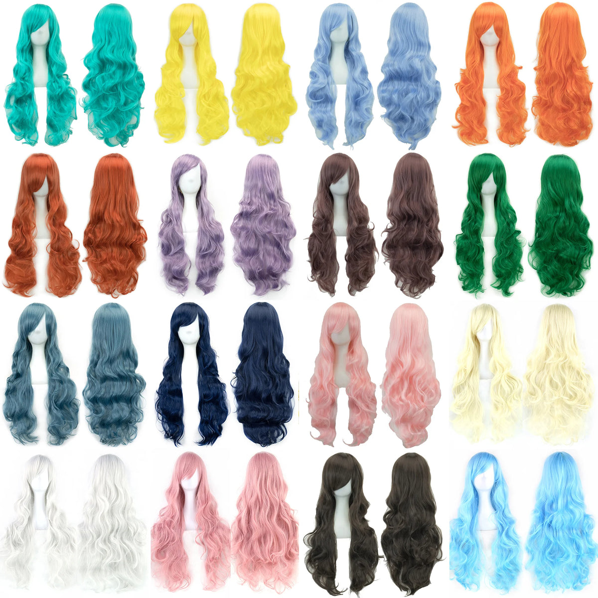 Long Curly Heat-Resistant Synthetic Cosplay Wig for Costume Parties