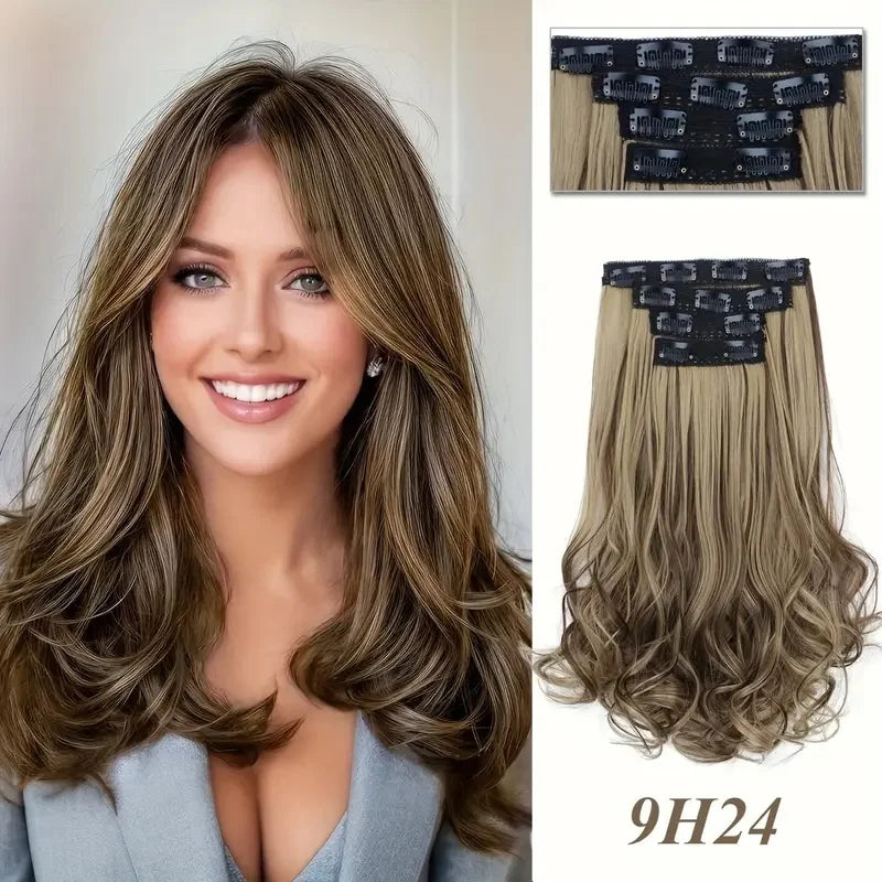 14-Inch Curly Clip-In Hair Extensions for Instant Volume