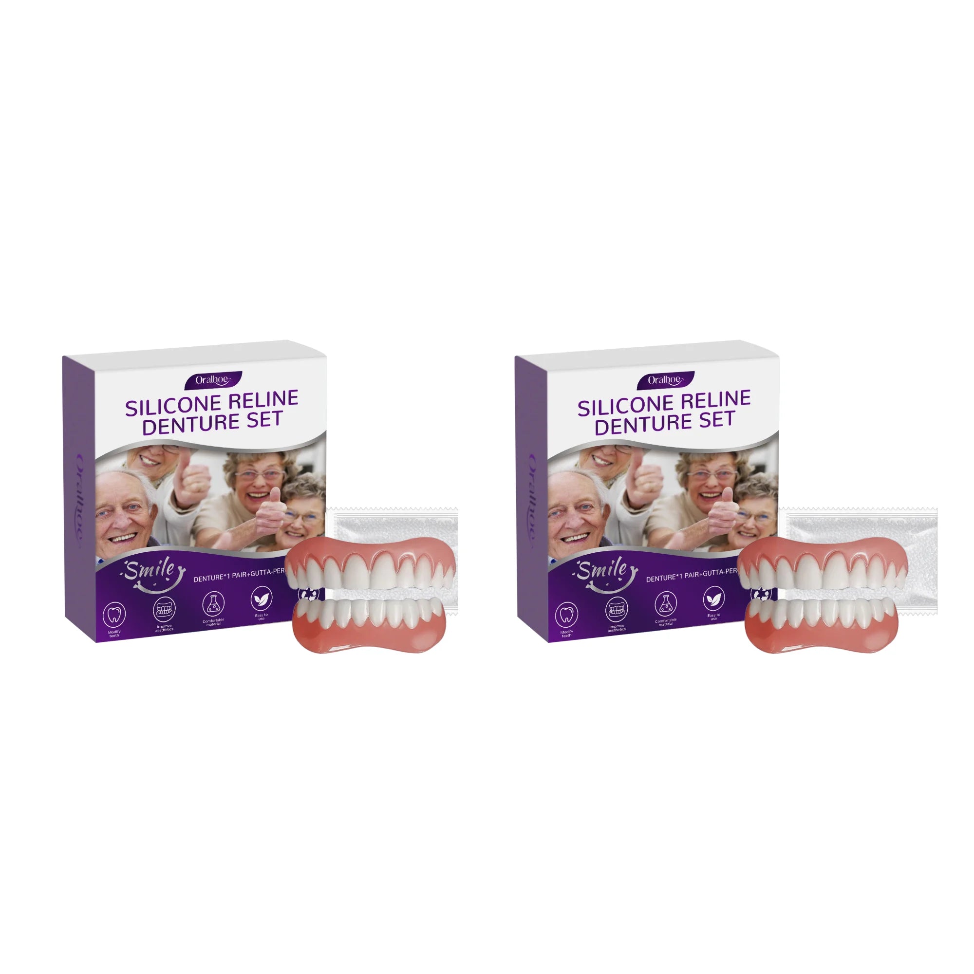 Cosmetic Silicone Denture Set for Instant Natural Smile Improvement - 13